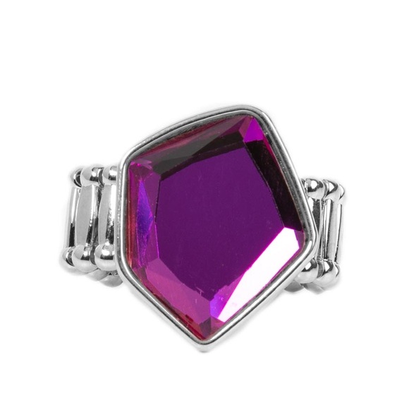 NWT Purple & Silver Geometric Ring(Last One) - Picture 3 of 5